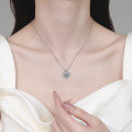S925 Sterling Silver Moissanite Women's Necklace, Heart Pendant, Daily Luxury Gift-0-2