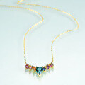 wholesale S925 Sterling Silver with Gold-Plated 5A Zircon Gemstone, Fashionable and Lightly Luxurious Temperament Pendant Necklace-0-3