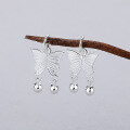 wholesale S925 Sterling Silver Butterfly Tassel Pendant, Cute Style DIY Handmade Cord Necklace Accessories Wholesale Supplier-0-1