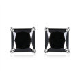 wholesale Metal: 925 Sterling Silver, 1ct VVS1 Colored Fringe Moissanite Princess Cut Stud Earrings for Cross-border New Collection by Yuntong Jewelry-0-4