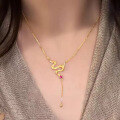 wholesale S925 silver new style gold brushed serpent necklace, cross-border hot item for Xiaohongshu live streaming-0-2