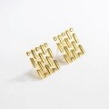 wholesale S925 silver exaggerated trendy woven strap pattern ear stud earrings-0-4