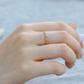 wholesale 9K gold Japanese-style same model spring new release, niche versatile irregular curve plain gold ring-0-2