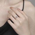 S925 Silver 5*7mm Oval Moissanite Stackable Wedding Ring for Women-0-2