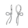 wholesale S925 sterling silver jewelry, minimalist knotted hoop earrings, hollow-out earrings, simple yet luxurious accessories-0-4