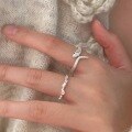 wholesale S925 Sterling Silver Snake Ring for Women, Minimalist Small Design, Cold Style Birth Year Ring, New Korean Version-0-3