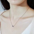 wholesale 925 Silver Wholesale Japanese and Korean New Fashion Minimalist Cultured Alexandrite Necklace Collarbone Chain Light Luxury Style-0-1
