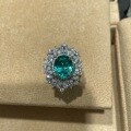 wholesale 925 Sterling Silver Lab-Grown Paraiba Ring, a Trendy and Minimalist High-End Women's Jewelry Piece Selling Hot on Xiaohongshu-0-1