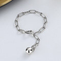wholesale S925 Sterling Silver Beaded Chain Spring Adjustable Ring, Ins Design Elegant Women's Ring-0-1