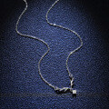 S925 Silver Moissanite Deer Antler Pendant Necklace-0-1