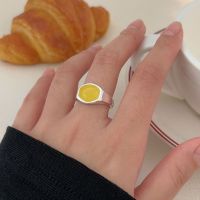 wholesale S925 Sterling Silver Chalcedony Ring for Women, Small and Niche, Light Luxury Minimalist Style, Versatile Adjustable Opening Band, High-End Feel-Sterling silver