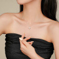 wholesale S925 Sterling Silver Irregular Heart Freshwater Pearl Necklace For Women, Luxurious And Fashionable-0-1
