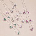 wholesale S925 Sterling Silver Korean-style INS New Women's Collarbone Necklace Heart Zircon Series Fashion Versatile Design-0-0