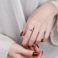 wholesale S925 Sterling Silver Korean Style Creative Chain Tassel Mixed Index Finger Ring Hip Hop Open Adjustable Ring-0-2