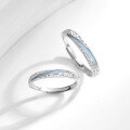 wholesale S925 Sterling Silver Galaxy Light Year Couple Rings with High-End Glow-in-the-Dark Effect, 520 Valentine's Day Gift for Boyfriend/Girlfriend-0-2