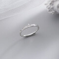 wholesale S925 Silver Minimalist Crown Inlaid Diamond Elegant and Fashionable Korean-style Women's Ring Accessory J9926-0-0