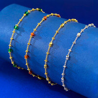 wholesale S925 Sterling Silver Little Red Book Viral Sparkling Galaxy Fairy Chain Bracelet, High-End Sense Commuter Bracelet-B188 Silver Fairy Chain Pull-out adjustable