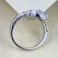 wholesale S925 Sterling Silver Zhuo Zhifang Jewelry Serpent Ring for Women, Versatile and Elegant, Fashionable and Luxurious Zircon Ring, High-End and Niche Style-0-2