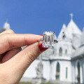 S925 Silver Square Zirconia Ring, Fashion Ins Accessory, Clearance Sale with Free Shipping-0-2