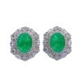 wholesale S925 Silver New Simulation Emerald 7*9 Paraíba Color Earrings for Women,ins Style-0-4