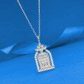 wholesale S925 Sterling Silver New Style Happiness Gate Castle Necklace Collarbone Chain, Versatile and High-End-0-1