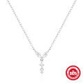 wholesale S925 Sterling Silver Marquise Diamond Collarbone Necklace, Trendy INS Chic-0-6