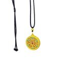 wholesale 999 Sand Gold Same as in Gold Store Filigree Five Blessings Perfect Ruyi Pendant Necklace Eight Treasures Compass Sweater Chain Unisex-0-4