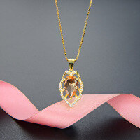 wholesale S925 metal ladies' trendy pendant necklace, Korean and Japanese style zirconia collarbone chain, small fresh crystal accessories wholesale-Single Pendant - Without Chain>925 Silver