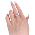 wholesale S925 Sterling Silver 8*12 Solitaire Ring, New European and American Style Magazine Popular Women's Ring-0-4