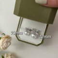 wholesale S925 Sterling Silver Chaebol Heiress Cute and Luxurious Pure Desire Style Girly Bow Australian White Pearl Ear Studs Earrings-0-1