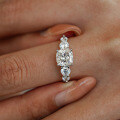Sterling Silver 2ct Moissanite Ring Women's Fancy Square Radiant Princess Cut Wholesale-0-1
