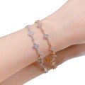 wholesale S925 Silver New Full Diamond Floral Simple and Sweet FashionSilver Bracelet for Women Drop Shipping-0-4