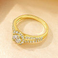 Zirconium Crossed Arms Light Luxury Cocktail Ring, Xiaohongshu Style-0-2