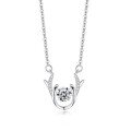 wholesale S925 Sterling Silver Maker's "Deer in Love" Dynamic Necklace for Women, Luxuriously Fashionable and Unique with a Movable Antler Pendant-0-6