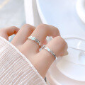 wholesale S925 Sterling Silver New Eternal Couple Rings Ins Advanced Sense Trendy Letter Forever Love Japanese and Korean Rings-0-2