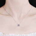wholesale S925 Sterling Silver Rose Gold 1ct Moissanite Cross Pendant Necklace Women's Chain Wholesale-0-2