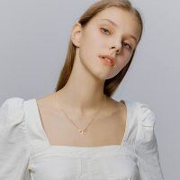 wholesale 925 Sterling Silver Love Letter Pendant Necklace For Women-Platinum T