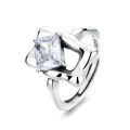 wholesale S925 Sterling Silver Light Luxury Style Shining Magic Mirror Zircon Ring, Ins Exquisite Temperament Aloof Niche Ring-0-4