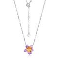 wholesale 925 Silver Spring Violet Necklace Purple Gradient Enamel Flower Necklace Women's Collarbone Chain Wholesale from Manufacturer-0-5