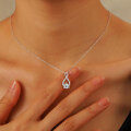 S925 Sterling Silver D Color Moissanite Geometric Minimalist Luxury Necklace Wholesale-0-1