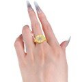 wholesale S925 Silver Gold-Plated Brushed Process Hexagram Ring Unisex Fashion Ins Versatile-0-4