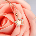 wholesale S925 Sterling Silver Korean and Japanese Style Zircon Star Pendant Necklace, Dainty and Fresh Star Accessory Choker, Wholesale Sweet Style Necklace for Women-0-3