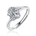 925 Sterling Silver Moissanite Heart Ring, Cross-Border Hot-Sell-0-3