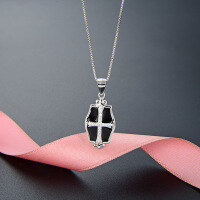 wholesale 925 Sterling Silver Cross Shield Pendant Necklace for Women, Amazon Cross-Besteller,-Cross Shield Single Pendant - Without Chain 925 Silver