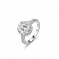 S925 Silver Moissanite 2ct Oval Shape Women's Ring Heavy Craft Factory Live-0-3