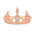 wholesale 18k Gold Plated 925 Sterling Silver Zircon Crown Ring for Women, Small Batch Luxury Silver Jewelry Ring-0-6