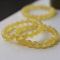 wholesale Metal material first: Natural raw ore chicken oil yellow amber bracelet, gold-twisted amber, honey amber bracelet, more honey without impurities or cracks, factory wholesale-0-1