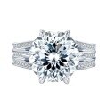 wholesale Metal: 925 Silver New Style 10-Carat High Carbon Diamond Firework Cut European & American Luxury Ultra-Sparkly Engagement Ring-0-4