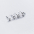 wholesale S925 Sterling Silver Korean-style Small and Delicate Single Diamond Stud Earrings, Fashion Student Mini Flash Diamond Earrings, Style G6785-0-2