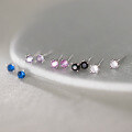 wholesale S925 Sterling Silver Fresh and Sweet Ins Style Small and Exquisite Design Minimalist Single Diamond Stud Earrings E0070-0-4